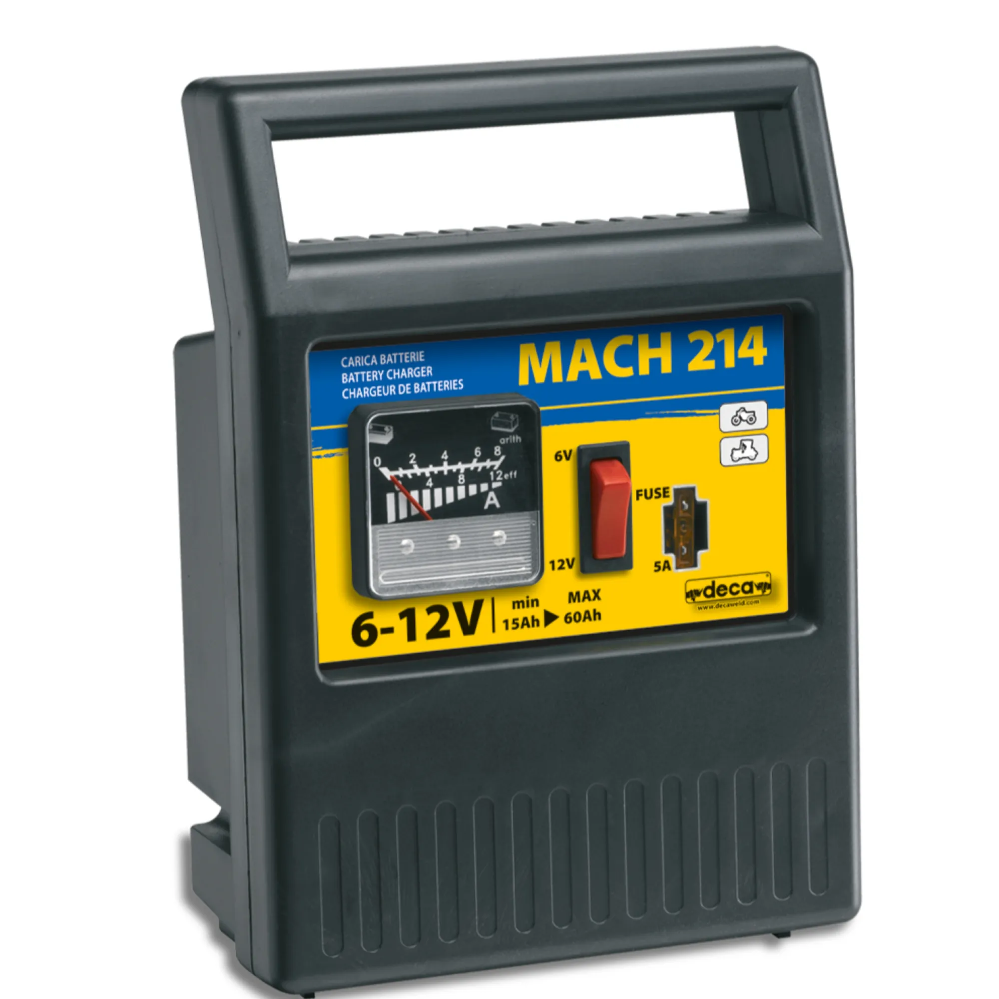 Deca Accu'S>Acculader Mach 214