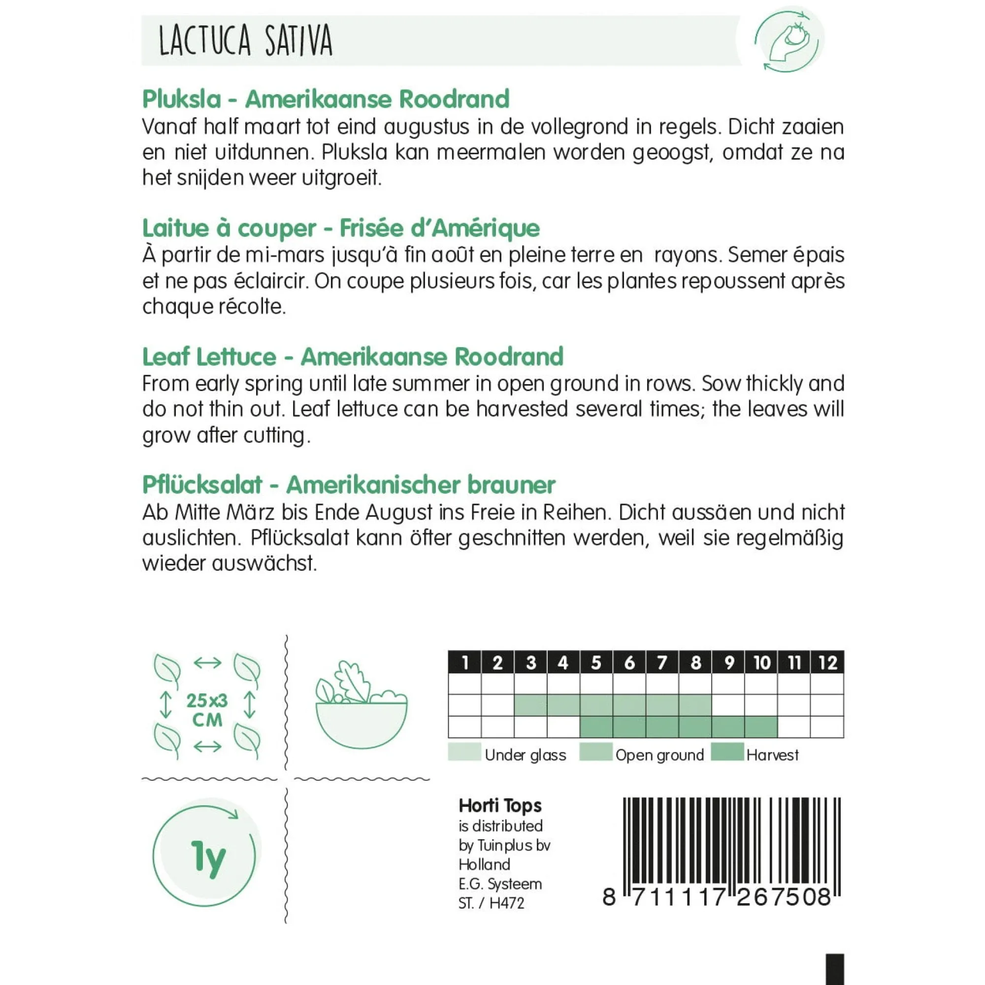 Horti Tops Moestuin>Amerikaanse roodrand pluksla