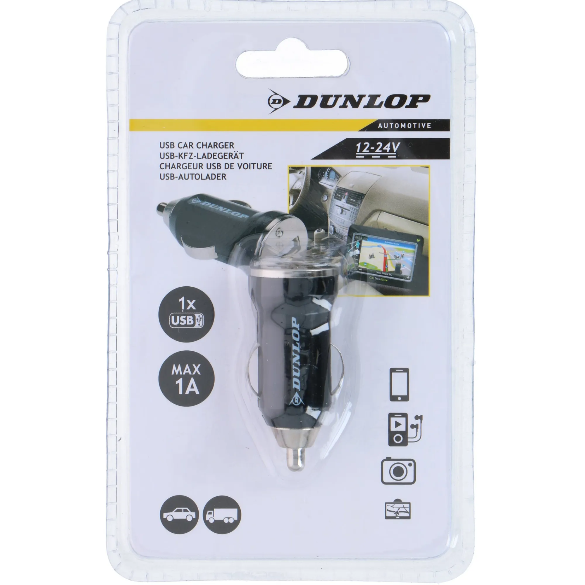 Dunlop Autoaccessoires>Autolader USB 12-24V