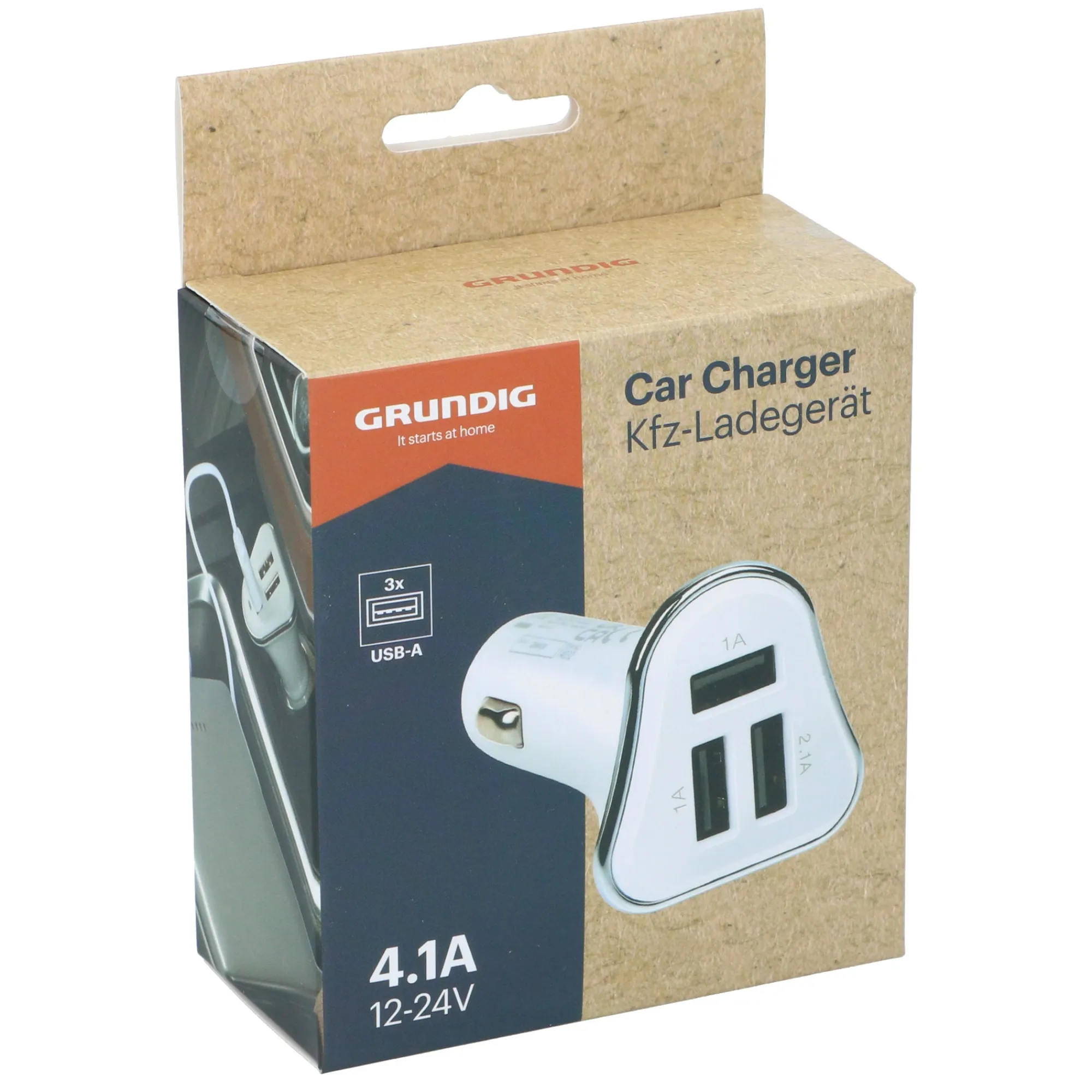 Grundig Autoaccessoires>Autolader 3xUSB
