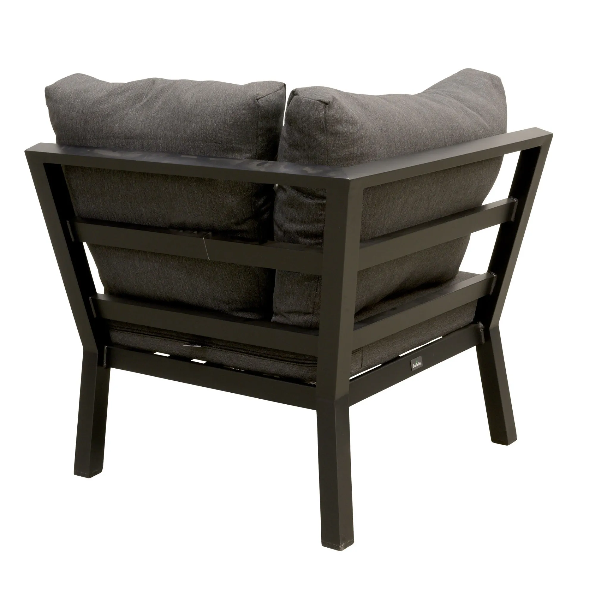 Bois le Duc Loungesets>Bank hoek Brozzi zwart met kussens