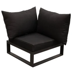 Bois le Duc Loungesets>Bank hoek Frullo antraciet met kussens