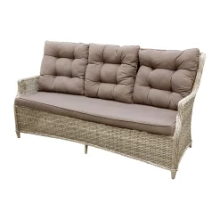 Bois le Duc Loungesets>Bank 3-zit Aprano white orchid met kussens