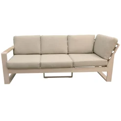 Bois le Duc Loungesets>Bank 2-zit en hoek rechts Malviza latte met kussens