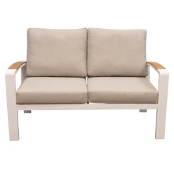 Bois le Duc Loungesets>Bank 2-zit Foxton wit met kussens