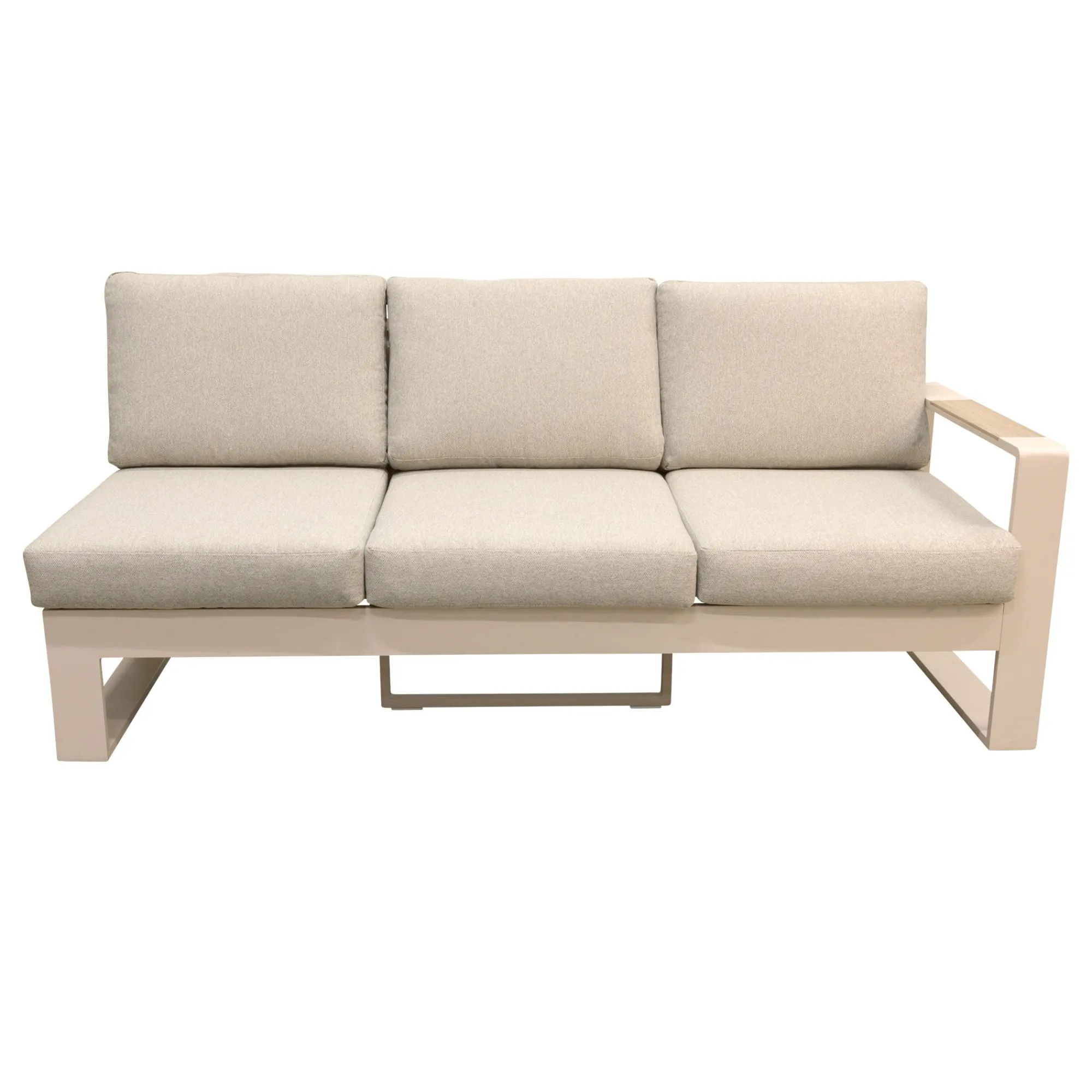 Bois le Duc Loungesets>Bank 3-zit links Malviza latte met kussens