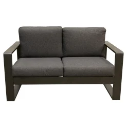 Bois le Duc Loungesets>Bank 2-zit Malviza antraciet met kussens