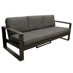 Bois le Duc Loungesets>Bank 3-zit Malviza antraciet met kussens