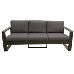 Bois le Duc Loungesets>Bank 3-zit Malviza antraciet met kussens