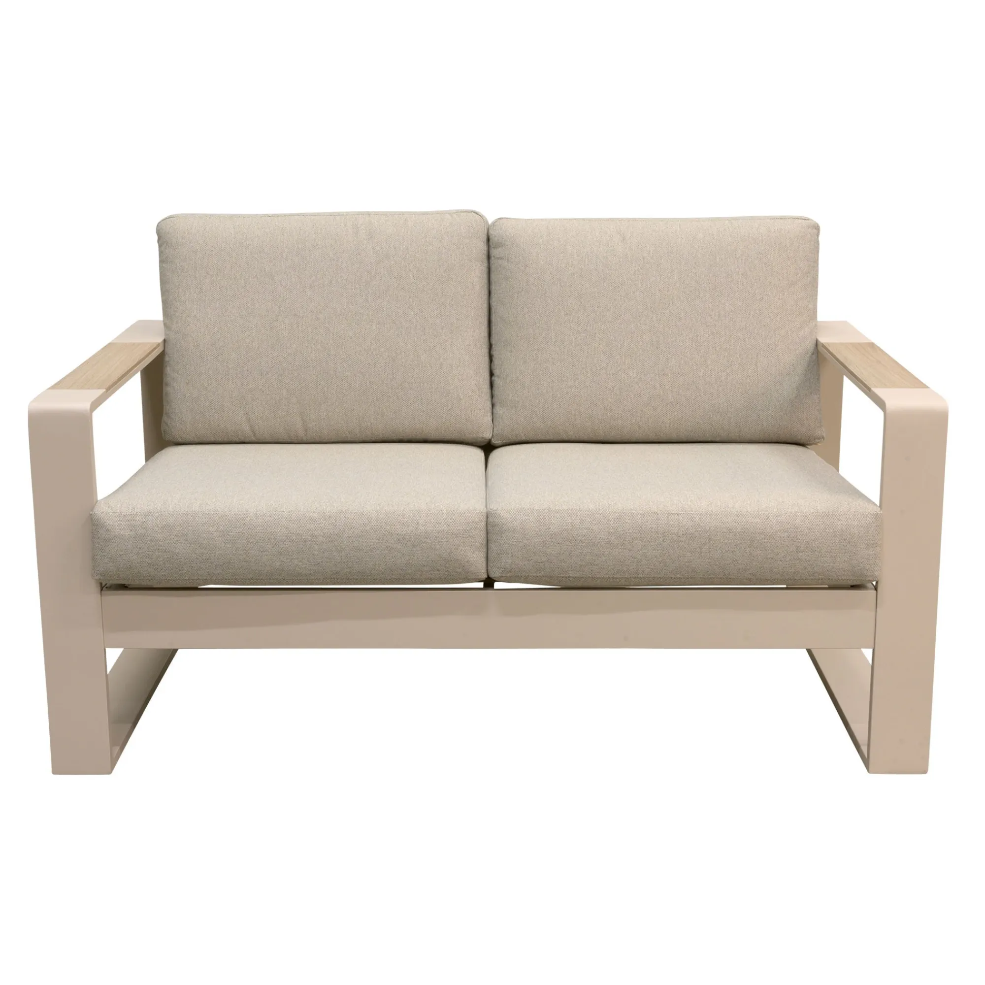 Bois le Duc Loungesets>Bank 2-zit Malviza latte met kussens