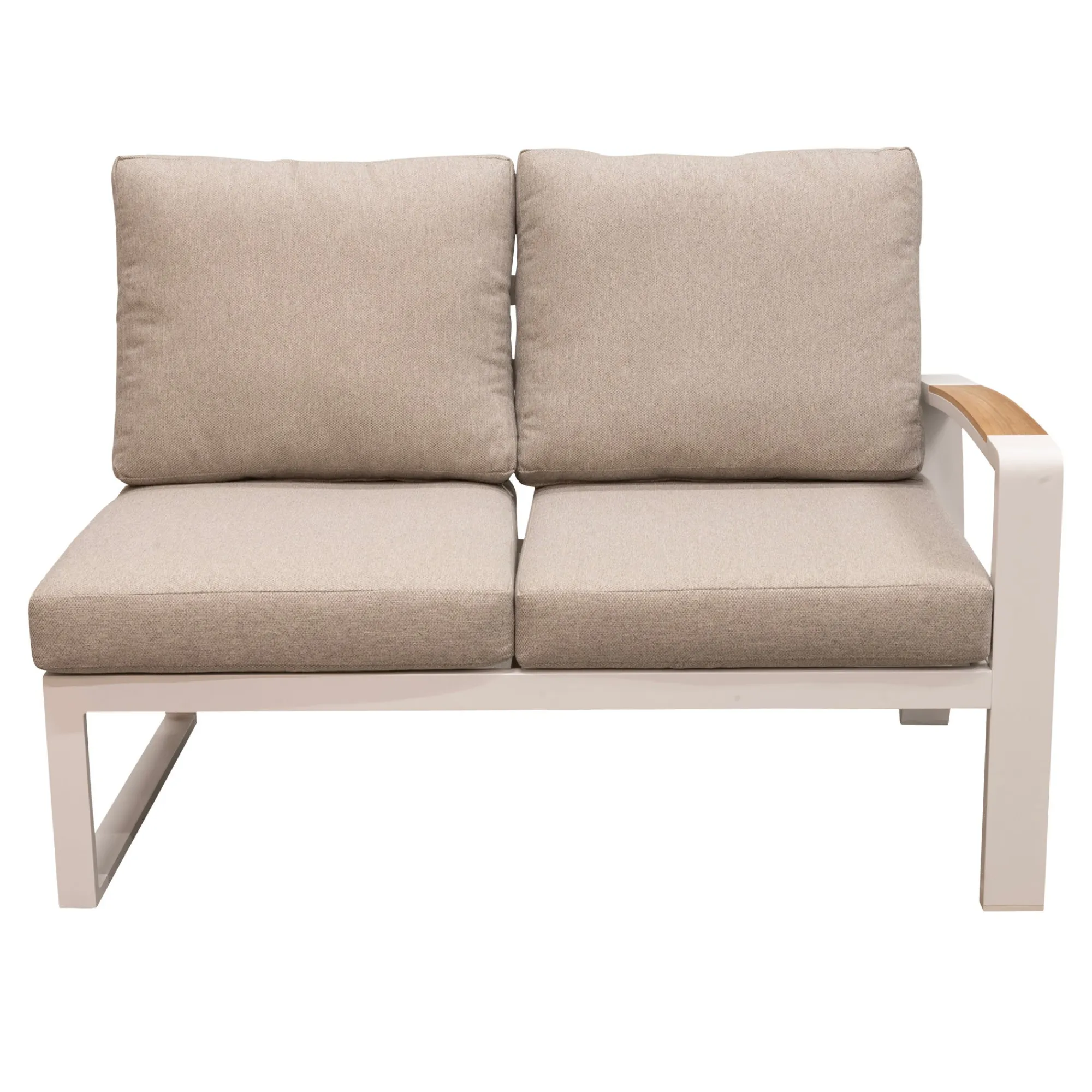 Bois le Duc Loungesets>Bank 2-zit rechts Foxton wit met kussens