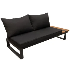 Bois le Duc Loungesets>Bank 2-zits links Frullo antraciet met kussens