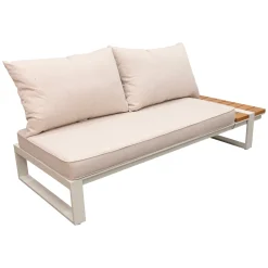 Bois le Duc Loungesets>Bank 2-zits links Frullo crème met kussens