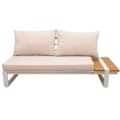 Bois le Duc Loungesets>Bank 2-zits links Frullo crème met kussens