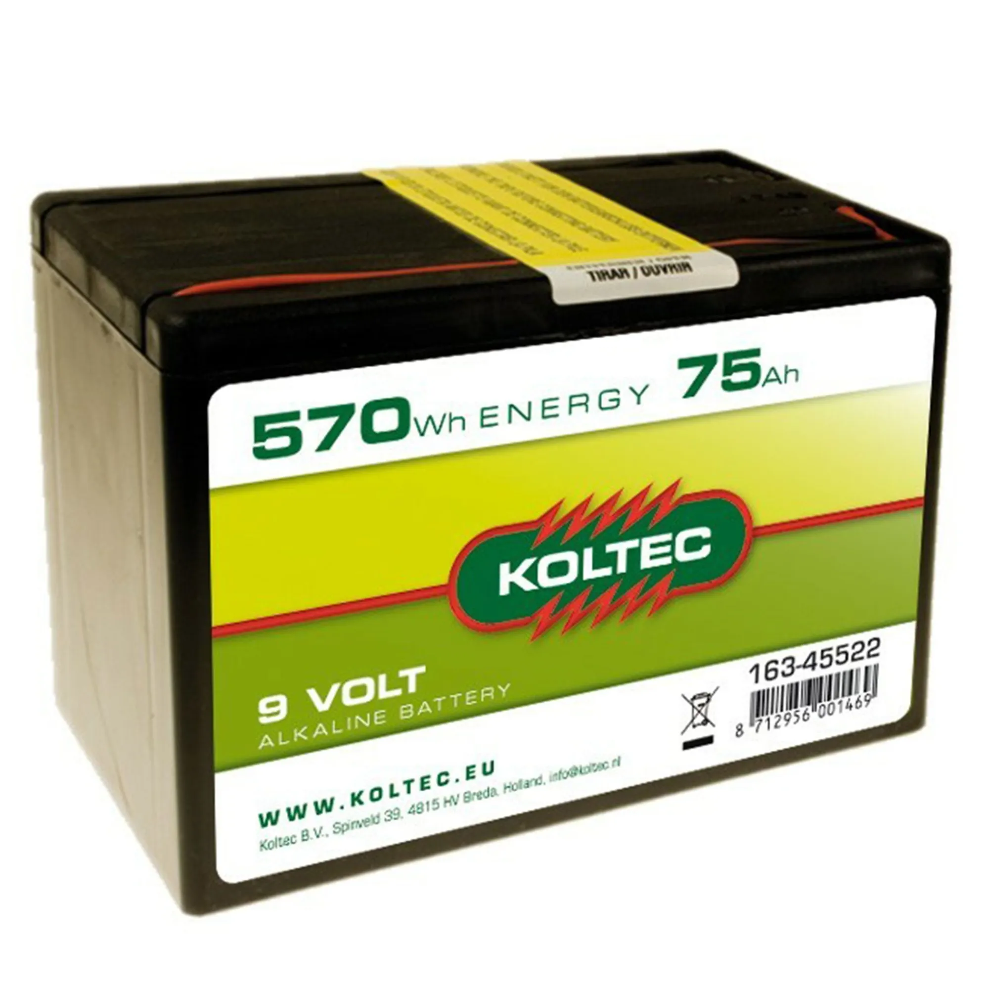 Koltec Afrastering>Batterij 9V - 75AH Alkeline