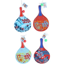 Eddy Toys Sport En Spel>Beachball set hout 3-delig assorti