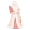Kerstdecoratie>Beeld kerstman roze 23 cm