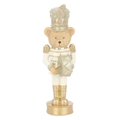 Kerstdecoratie>Beeld notenkraker beer goud 25 cm