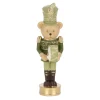 Kerstdecoratie>Beeld notenkraker beer groen 17 cm