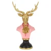 O'malley Kerstdecoratie>Beeld rendier 28 x 53 cm roze