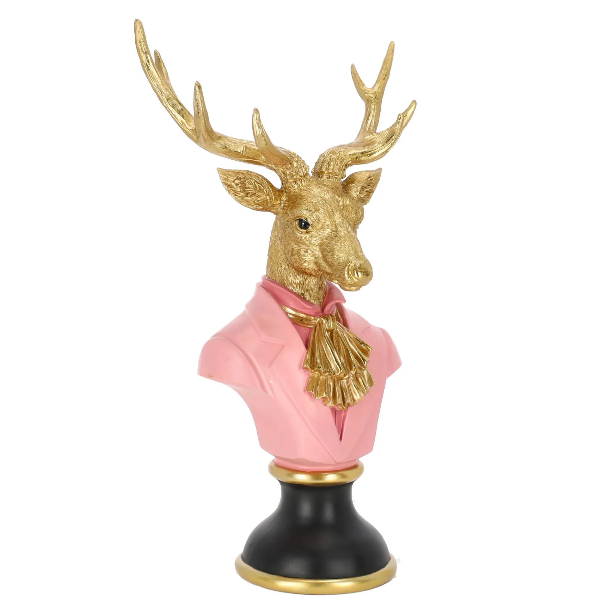 O'malley Kerstdecoratie>Beeld rendier 28 x 53 cm roze