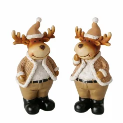 Boltze home Kerstdecoratie>Beeld rendier Basty 12cm