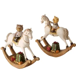 Boltze home Kerstdecoratie>Beeld schommelpaard Henry 22cm