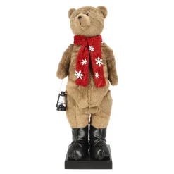 Kerstdecoratie>Beer bruin 110cm bewegend en geluid