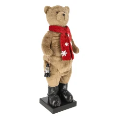 Kerstdecoratie>Beer bruin 110cm bewegend en geluid