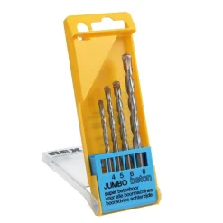 Rex Toebehoren Elektrisch Gereedschap>Betonboor Jumbo 4-delig cassette