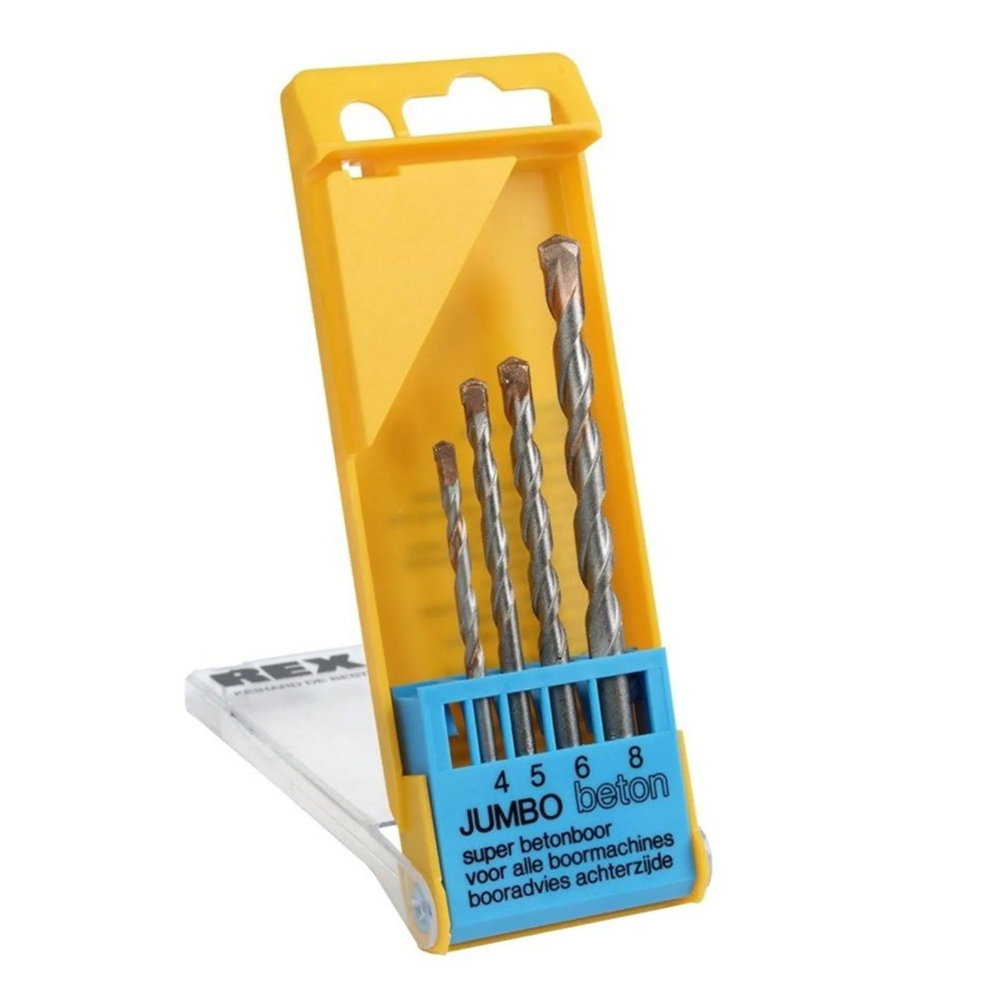 Rex Toebehoren Elektrisch Gereedschap>Betonboor Jumbo 4-delig cassette