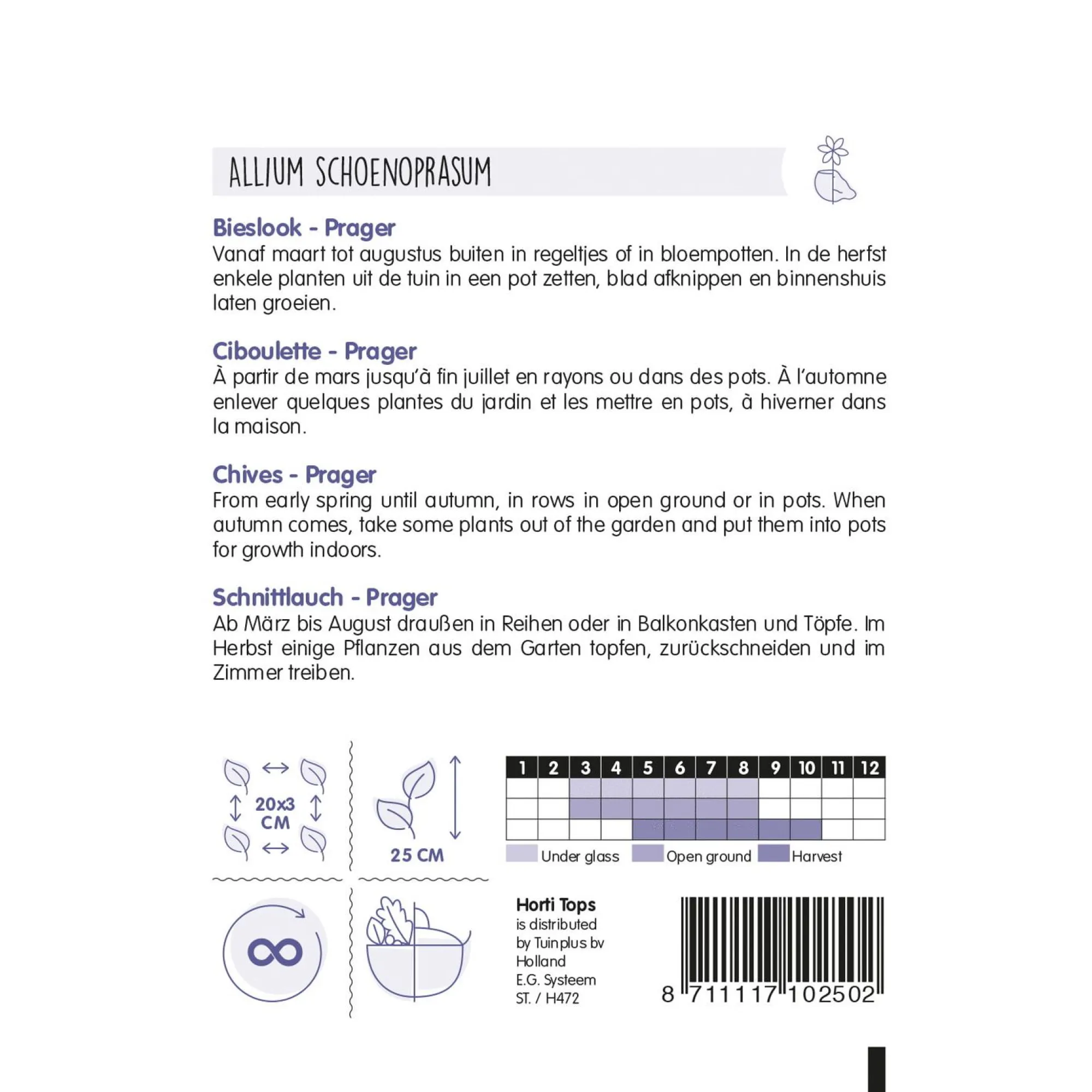 Horti Tops Moestuin>Bieslook prager zaad