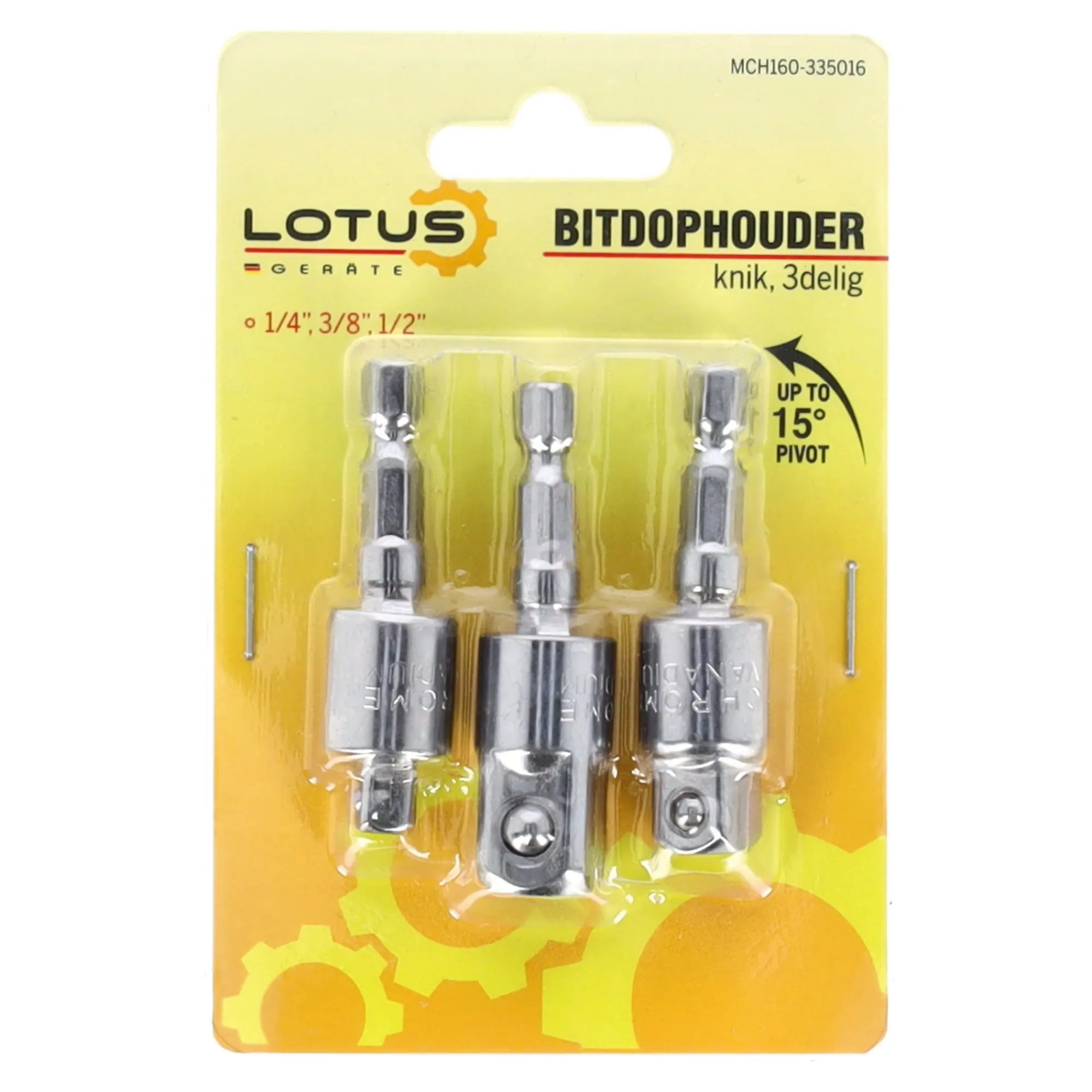 Lotus Toebehoren Elektrisch Gereedschap>Bitdophouder knik 3-delig
