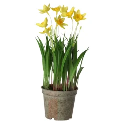 Mica Decorations Kunstplanten En Kunstbloemen>Bloem narcis geel 26 cm