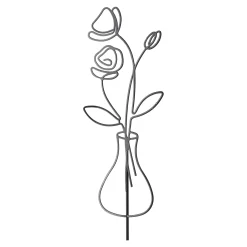 Natural Collections Woondecoratie>Bloem op stok 58 cm - 3 assorti