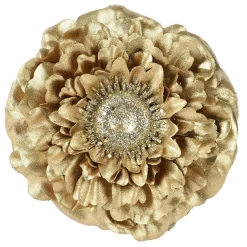 Decoris Kerstdecoratie>Bloem poly goud 10 cm