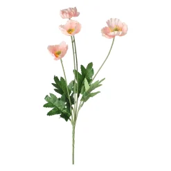 Kunstplanten En Kunstbloemen>Bloem Poppy roze 59 cm
