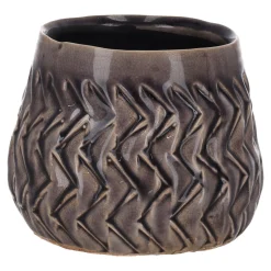 Natural Collections Vazen En Potten>Bloempot grijs 13 x 10 cm