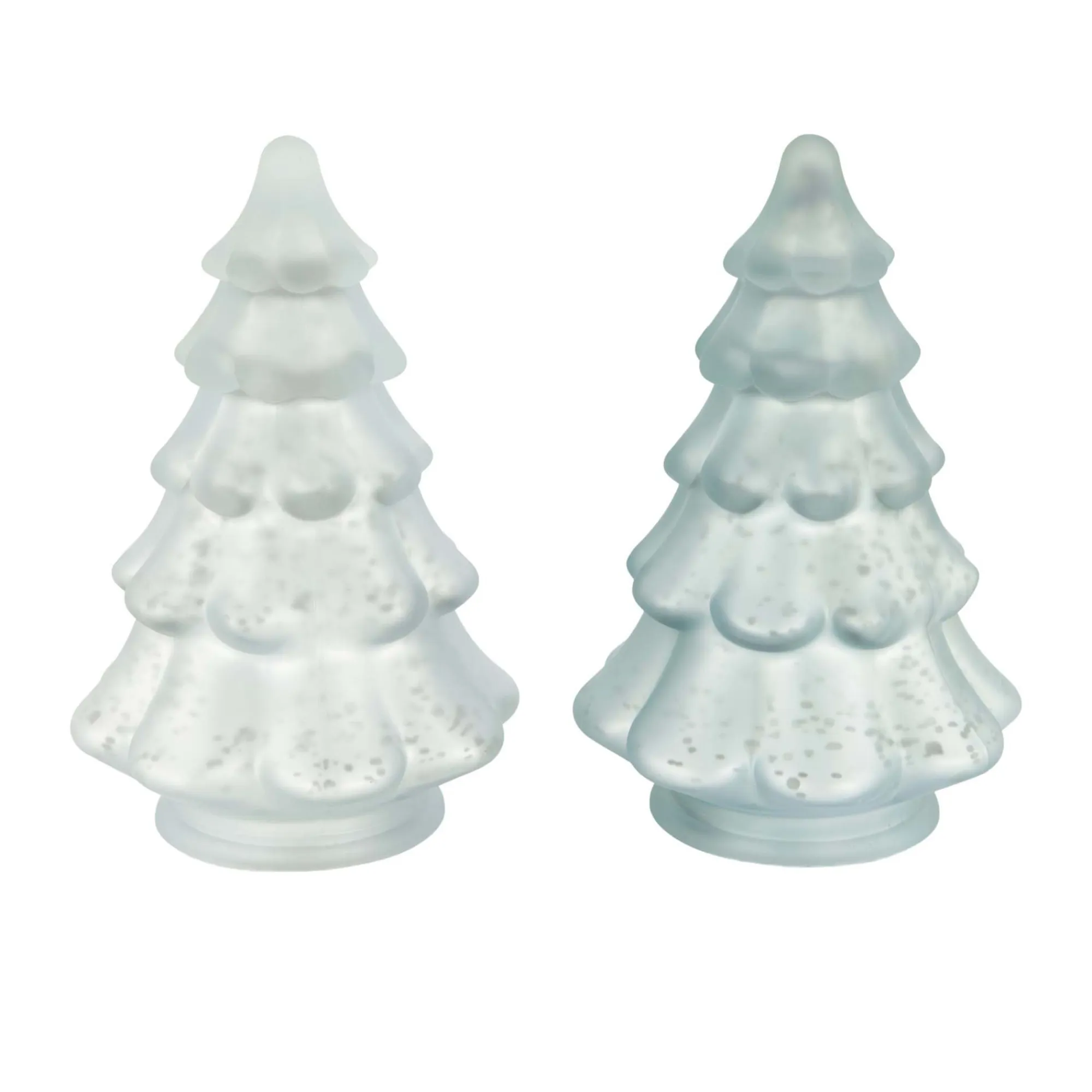 Natural Collections Kerstdecoratie>Boom glas blauw 11 x 17 cm