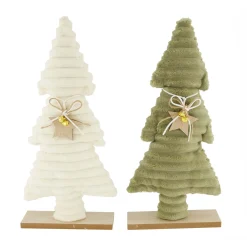 Natural Collections Kerstdecoratie>Boom stof op voet 18x38cm