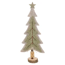 Kerstdecoratie>Boom vilt groen 32cm