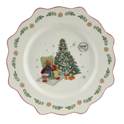 Kerstdecoratie>Bord diner bear tree Ø20 cm