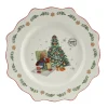 Kitchen Goods & More Kerstdecoratie>Bord diner bear tree Ø26 cm