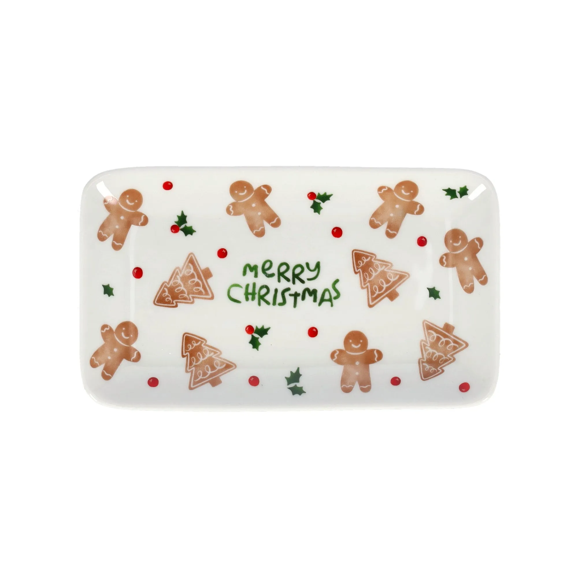 O'malley Kerstdecoratie>Bord Ginger Christmas 18x10cm