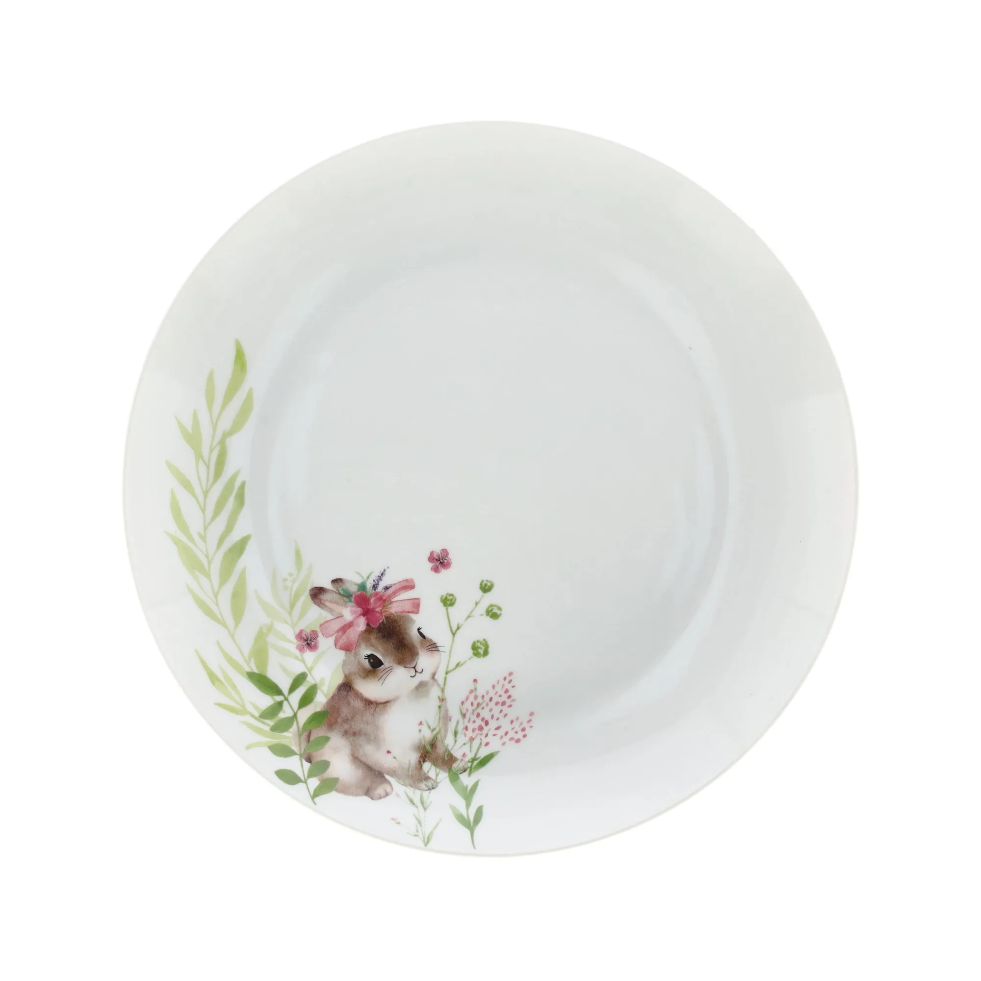 O'malley Pasen>Bord konijn groen 26 cm