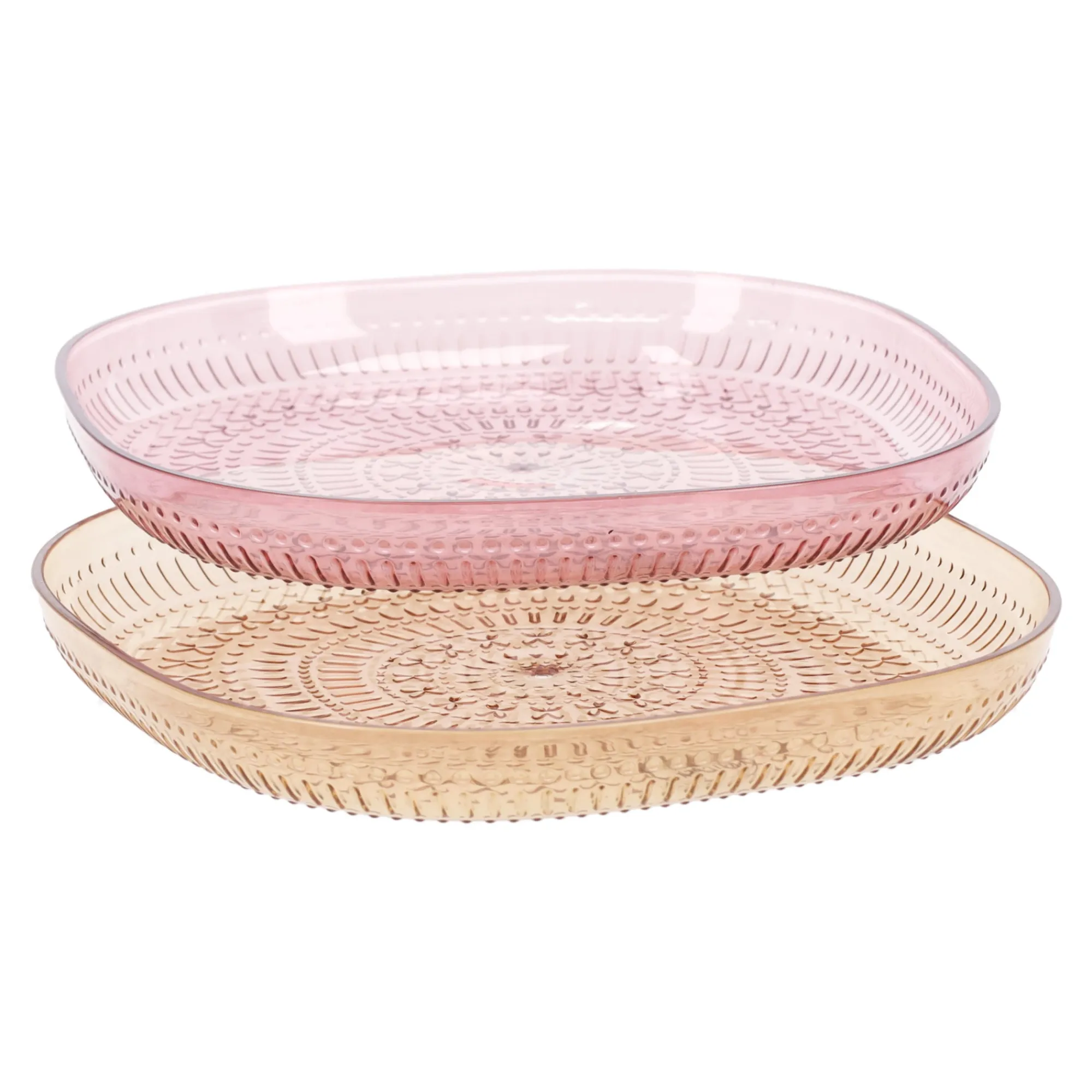 Decoris Koken & Tafelen>Bord plastic 20 cm 2 assorti