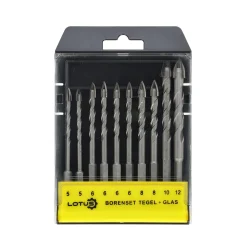 Lotus Toebehoren Elektrisch Gereedschap>Borenset tegel en glas 10-delig