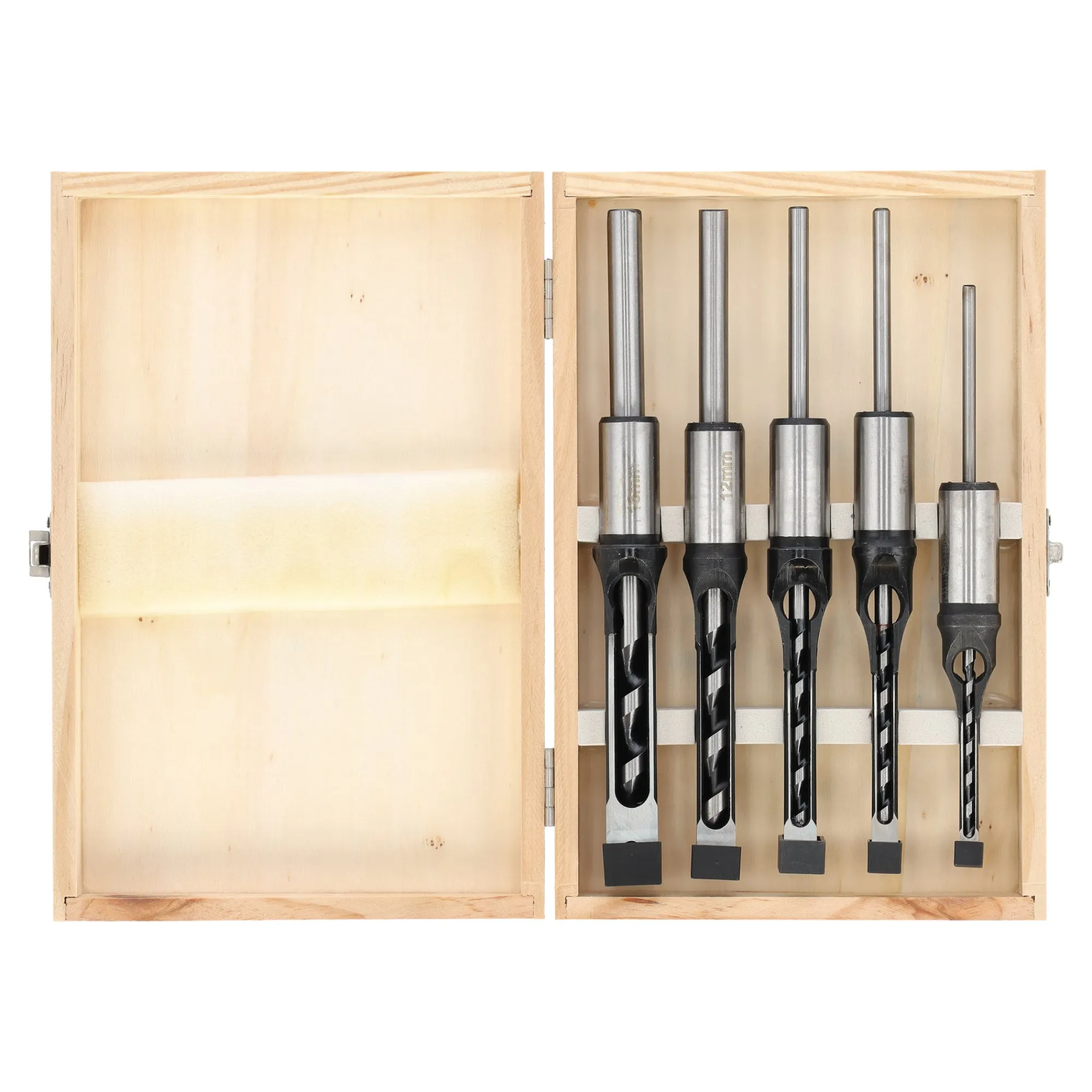 Lotus Toebehoren Elektrisch Gereedschap>Borenset vierkante gaten 5-delig met koffer