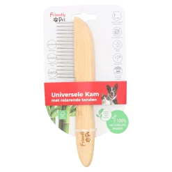 Friendly Pet Kattenverzorging>Borstel huisdier 16tanden bamboo FP