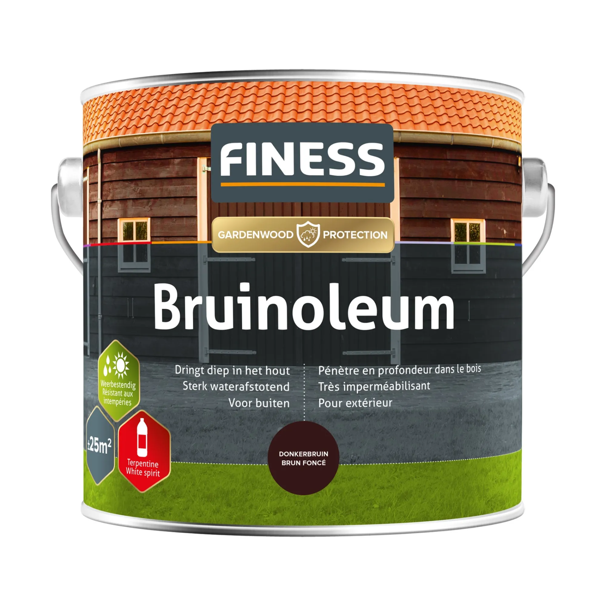 Finess Beits En Vernis>Bruinoleum 2.5L